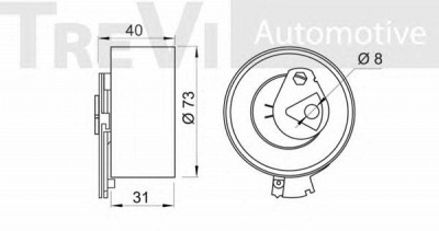 TREVI AUTOMOTIVE td1549 -  Натяжной ролик, ремень ГРМ